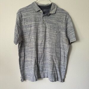 Merona Men’s Polo Shirt XL Heathered Gray Short Sleeve Casual Top $12